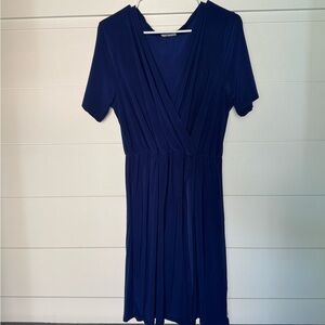Pinc Elegant Navy Blue Women's Dress, Women’s 2X